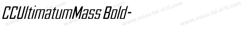 CCUltimatumMass Bold字体转换
